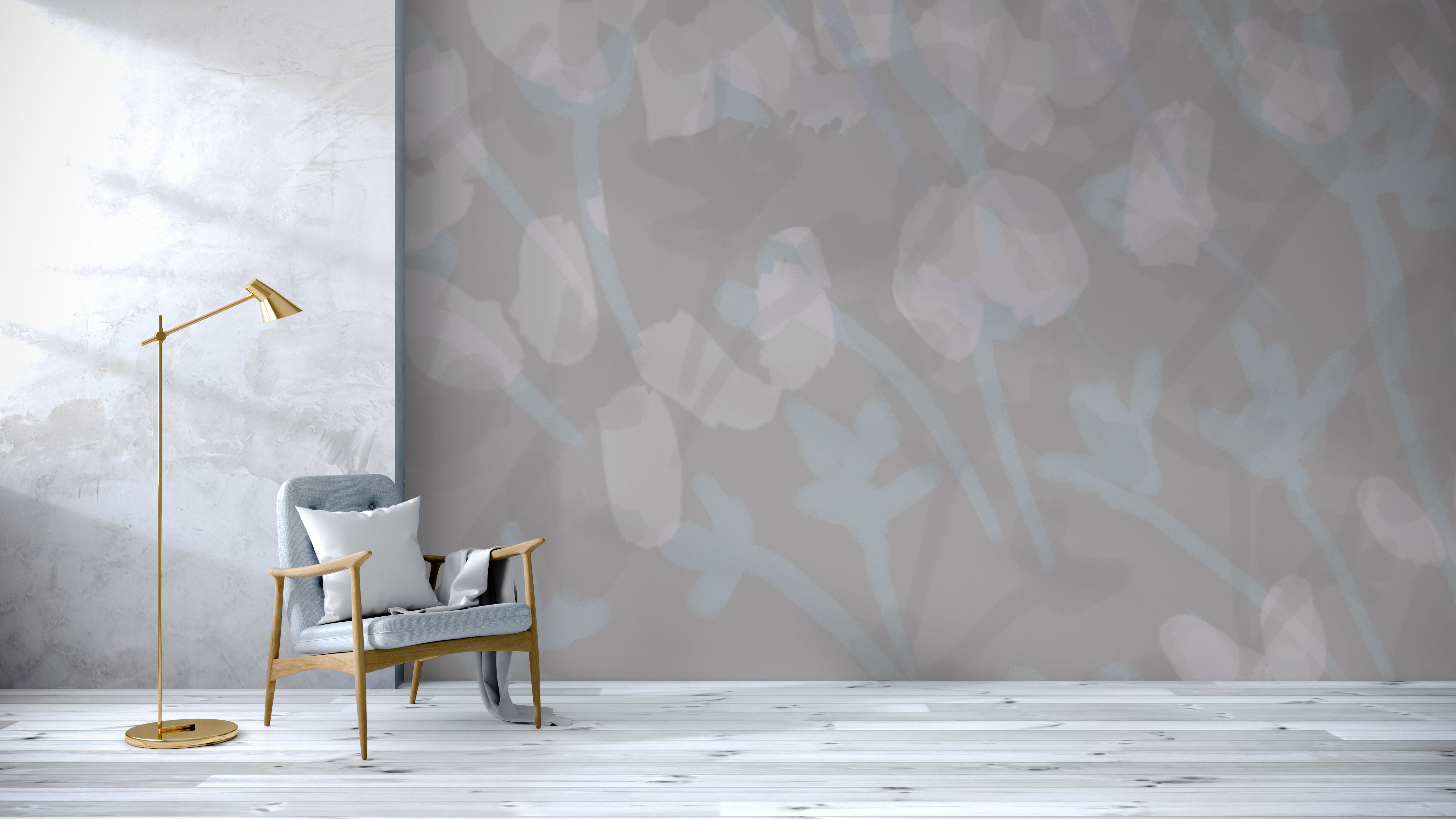 Image of Vernal in Silver Made to Measure Mural