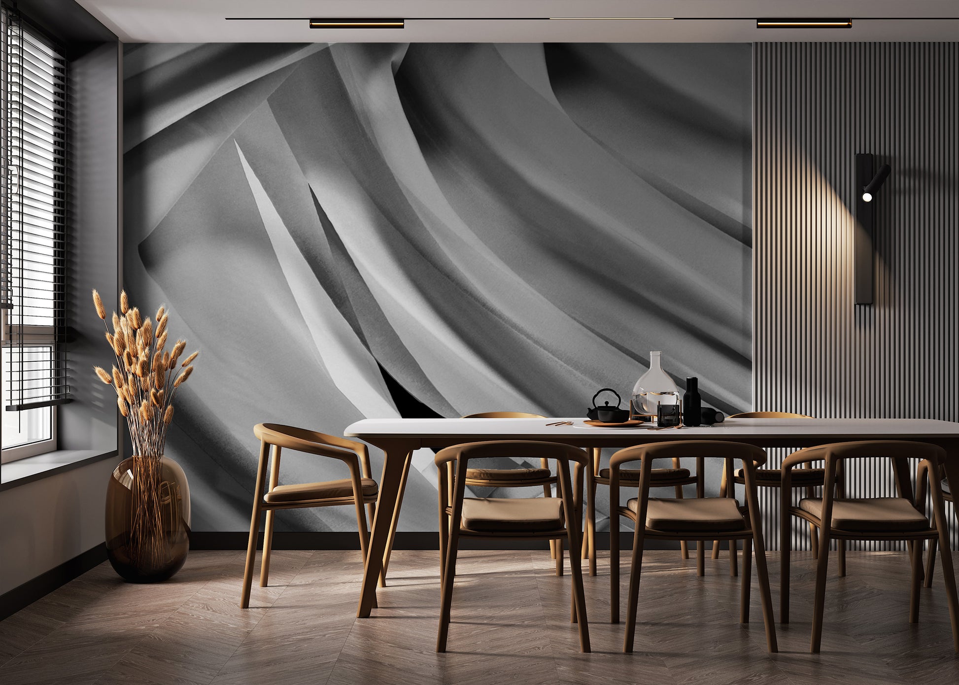 Voile Argent Made to Measure Mural