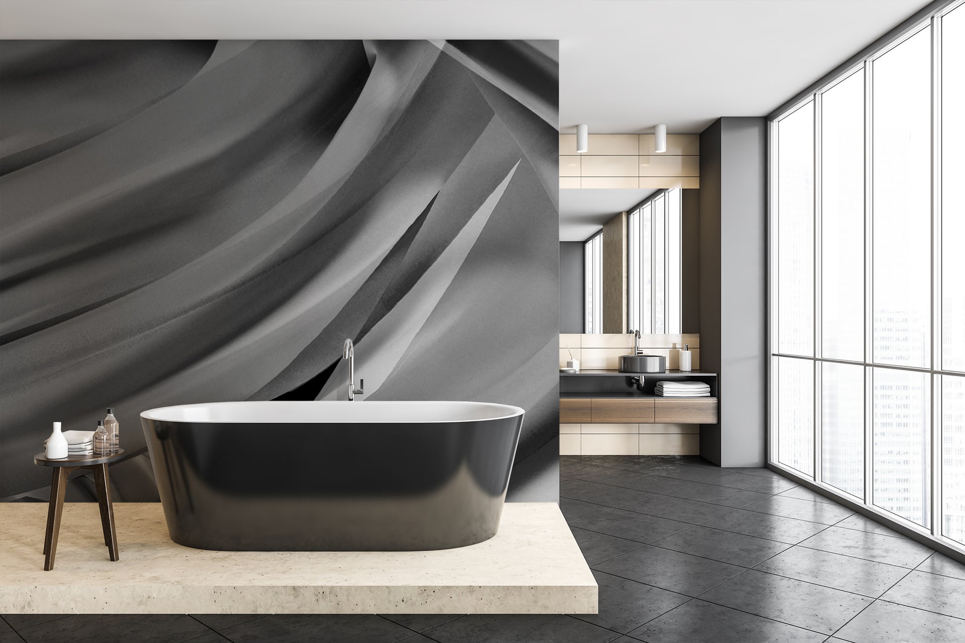 Voile Argent Made to Measure Mural