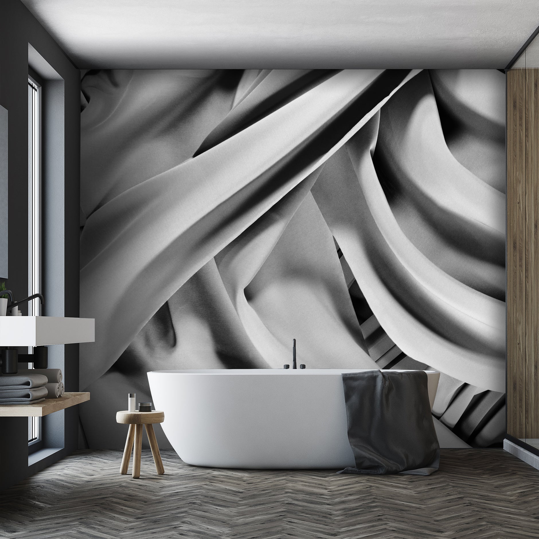 Image of Voile Gris Made to Measure Mural