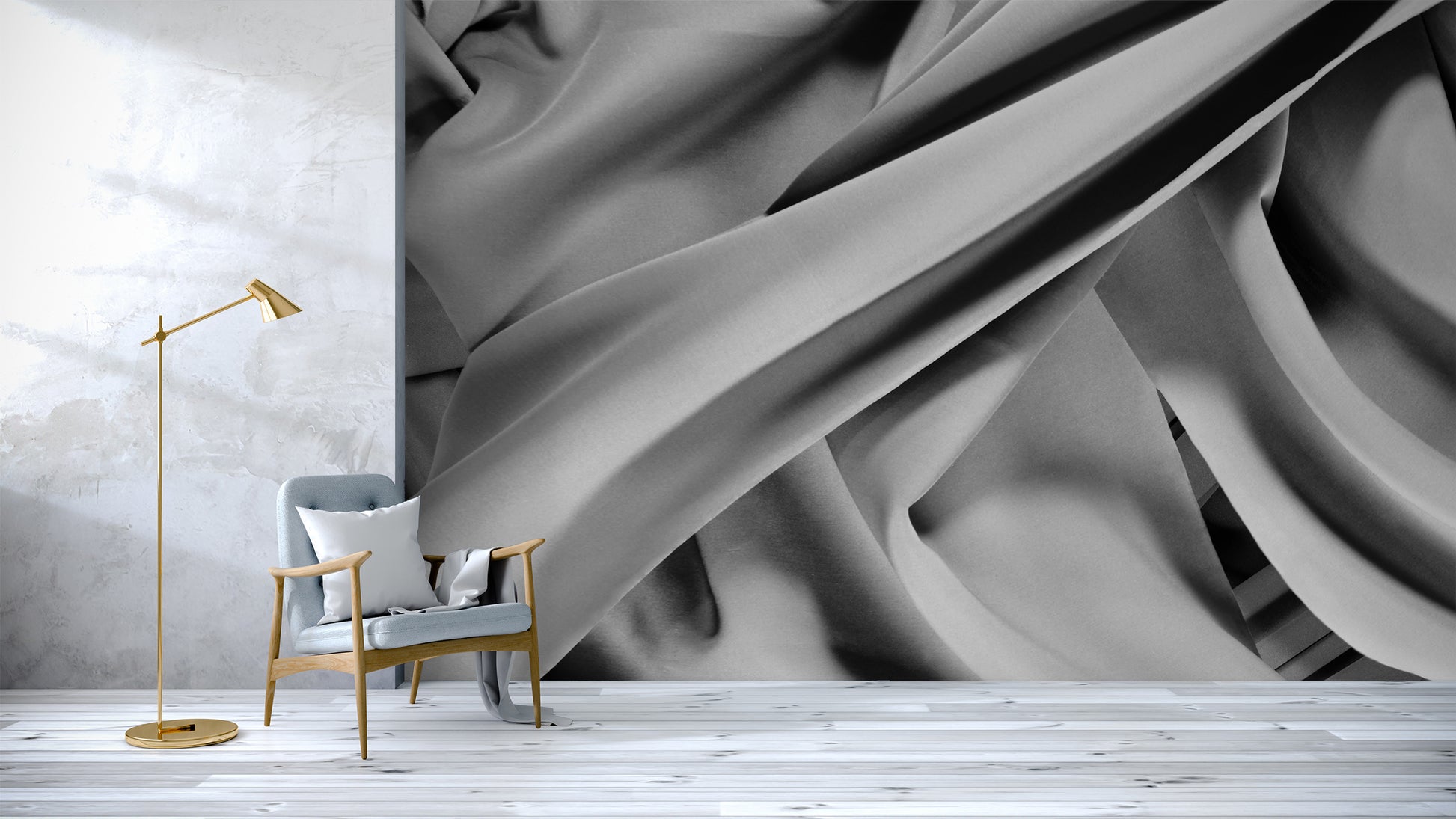 Voile Gris Made to Measure Mural
