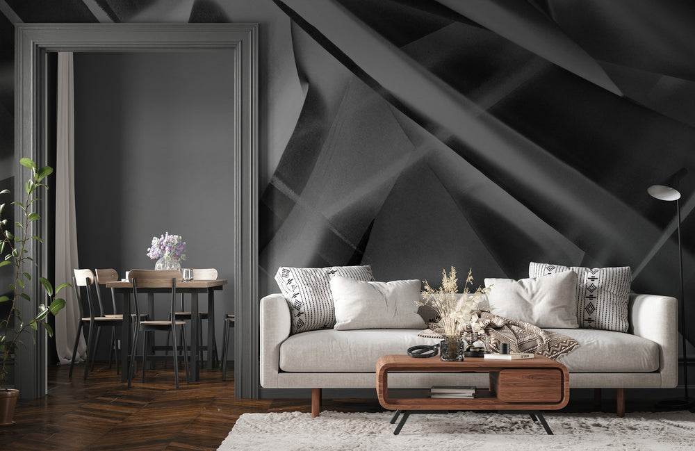 Voile Moderne Gris Made to Measure Mural