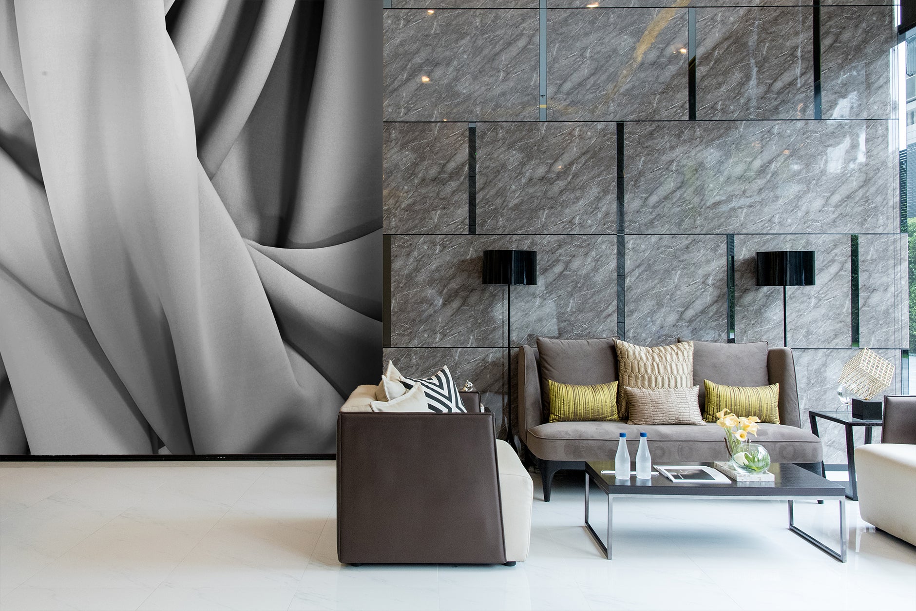 Image of Volant Argent Made to Measure Mural