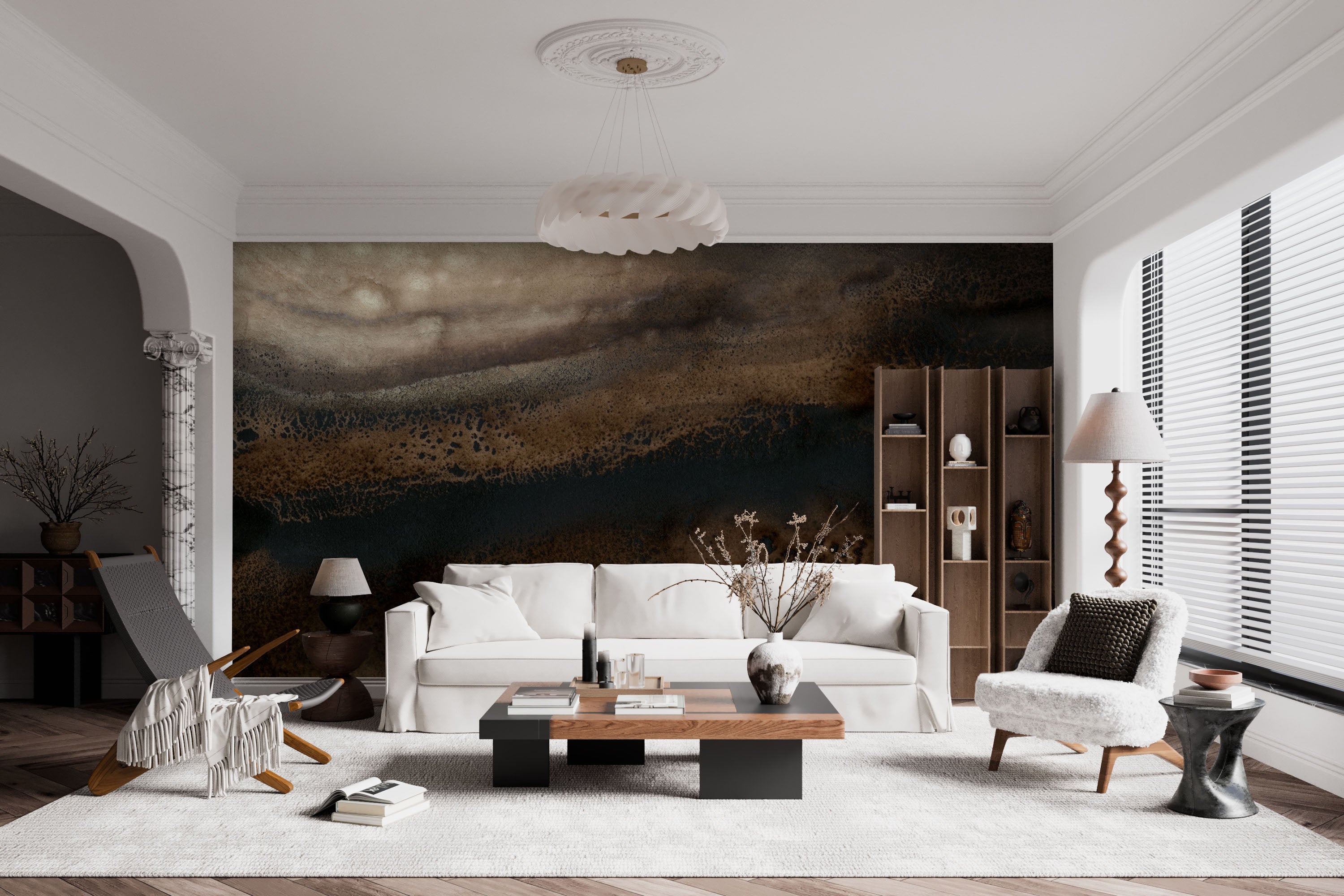 Image of Walnut - Quick Ship Wallpaper Mural