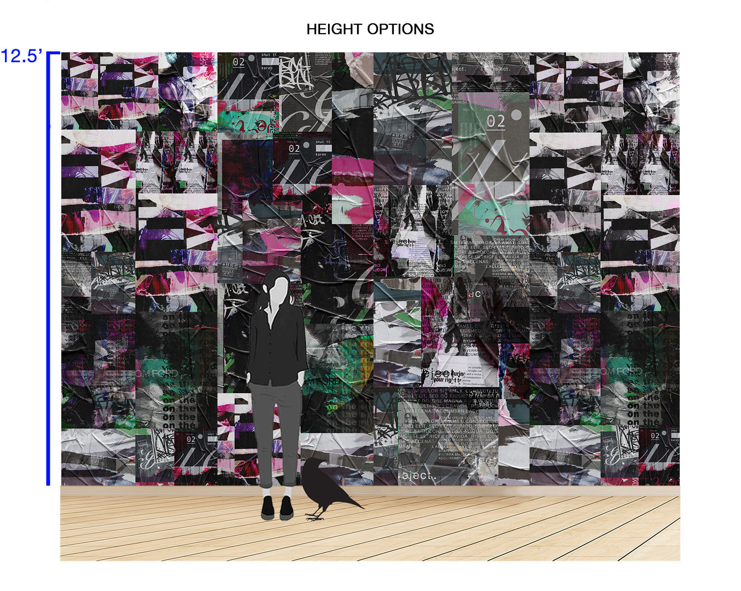 Image of Wheat Paste Dark - Mix and Match Wallpaper - Quick Ship