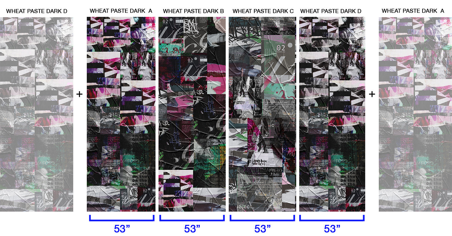 Image of Wheat Paste Dark - Mix and Match Wallpaper - Quick Ship