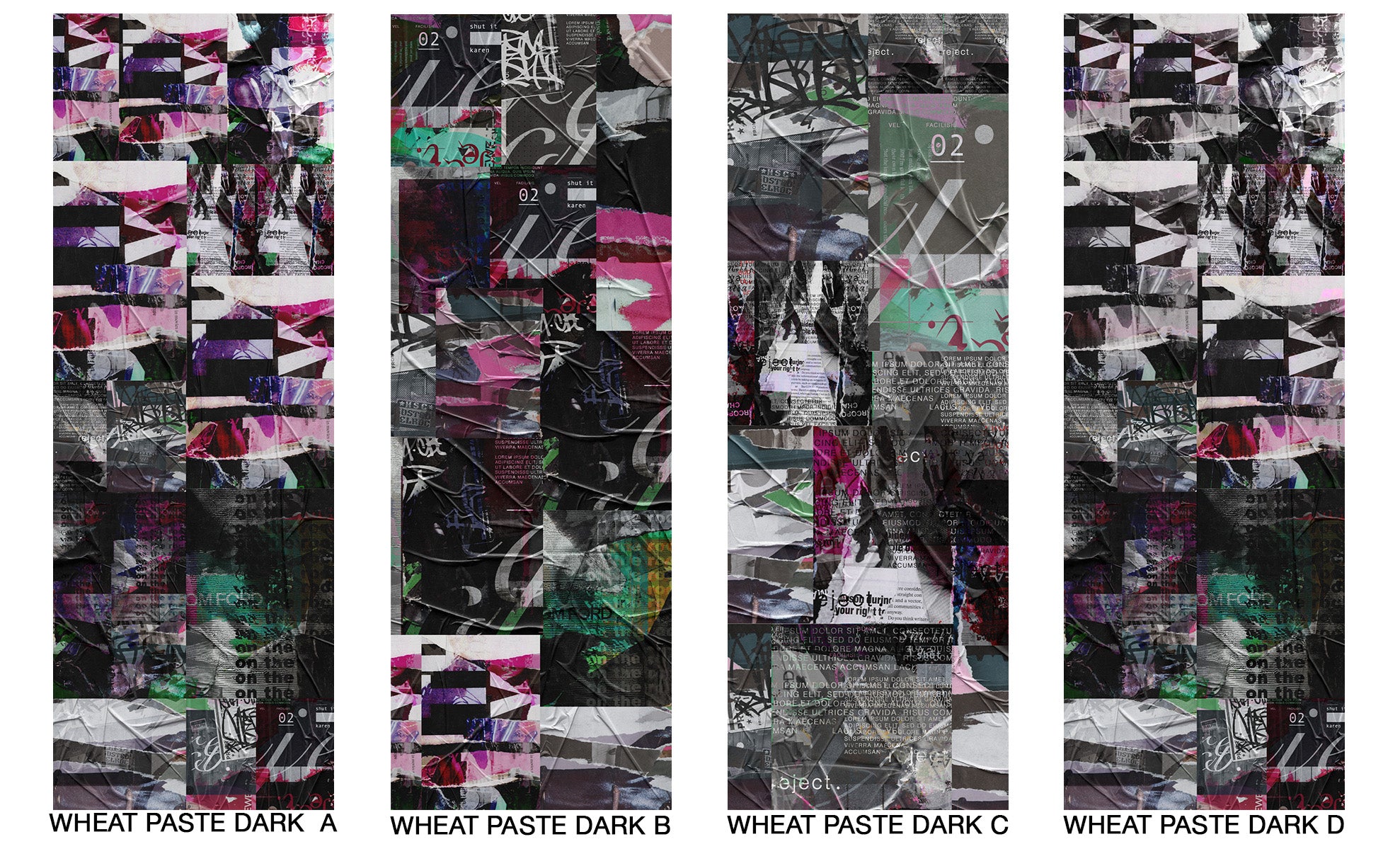 Image of Wheat Paste Dark - Mix and Match Wallpaper - Quick Ship