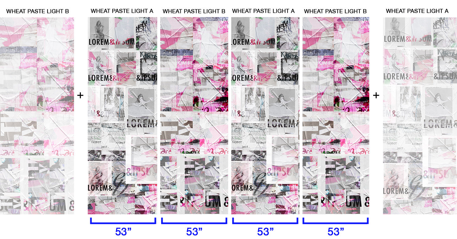 Image of Wheat Paste Light - Mix and Match Wallpaper - Quick Ship