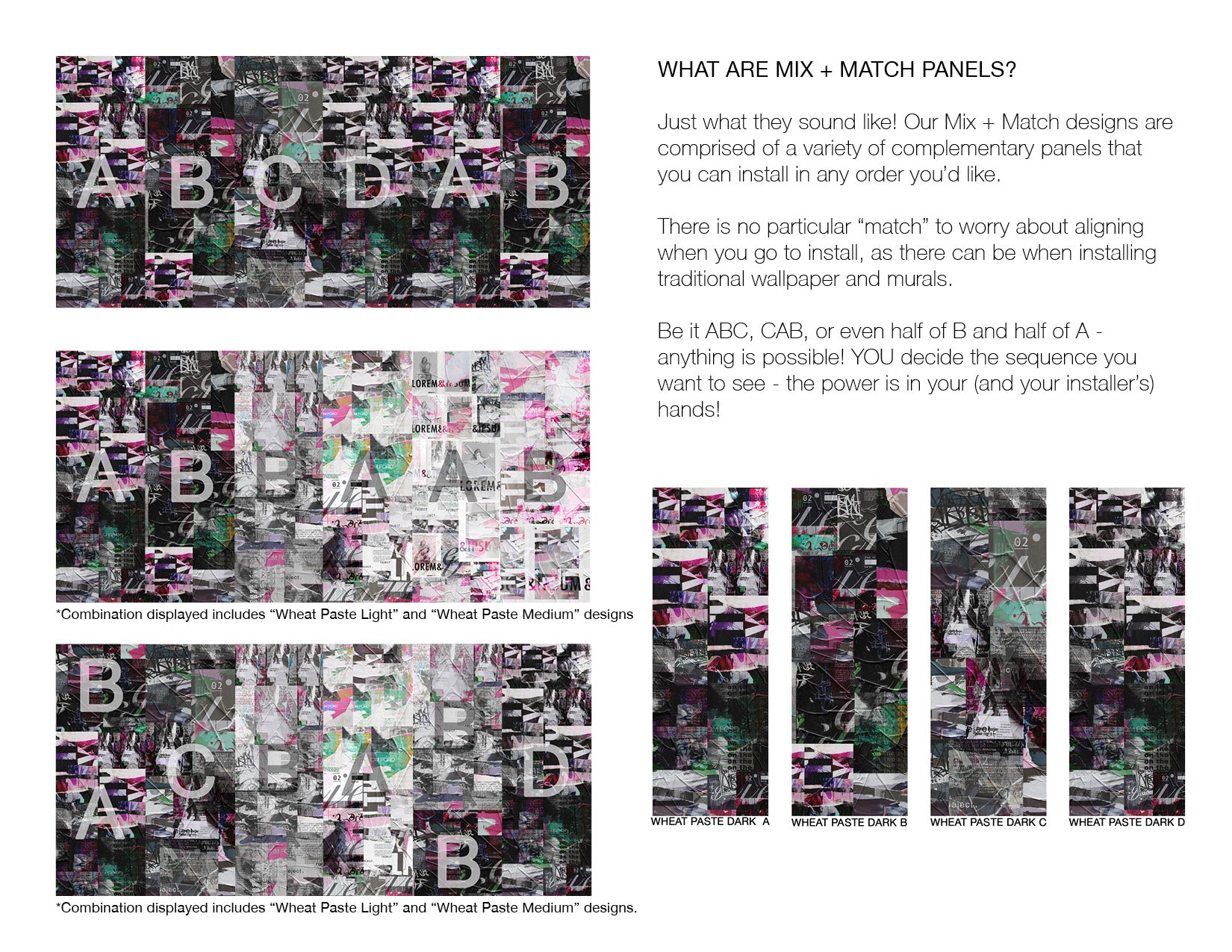 Image of Wheat Paste Dark - Mix and Match Wallpaper - Quick Ship