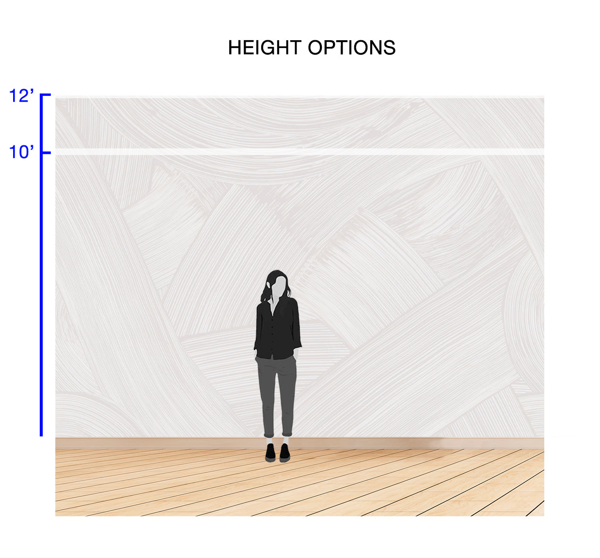 Image of Whirls in Bone - Quick Ship Mural