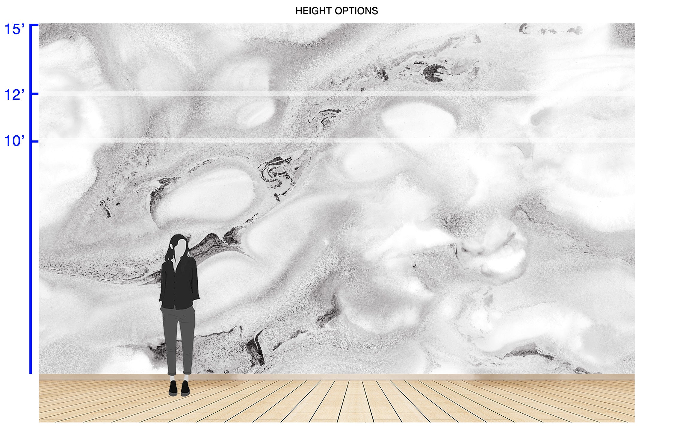 Image of Whisper Gray - Quick Ship Wallpaper Mural