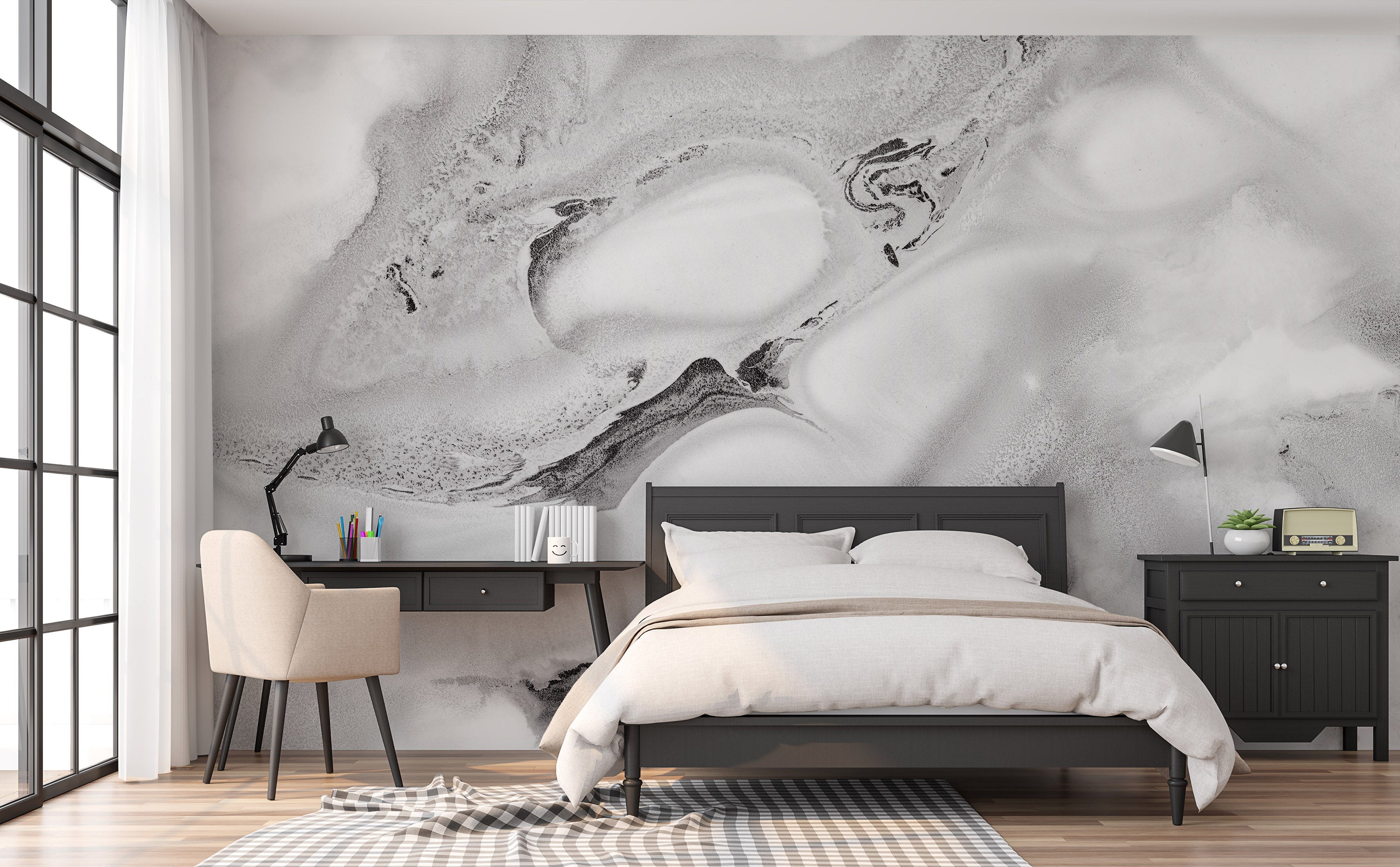 Image of Whisper Gray - Quick Ship Wallpaper Mural