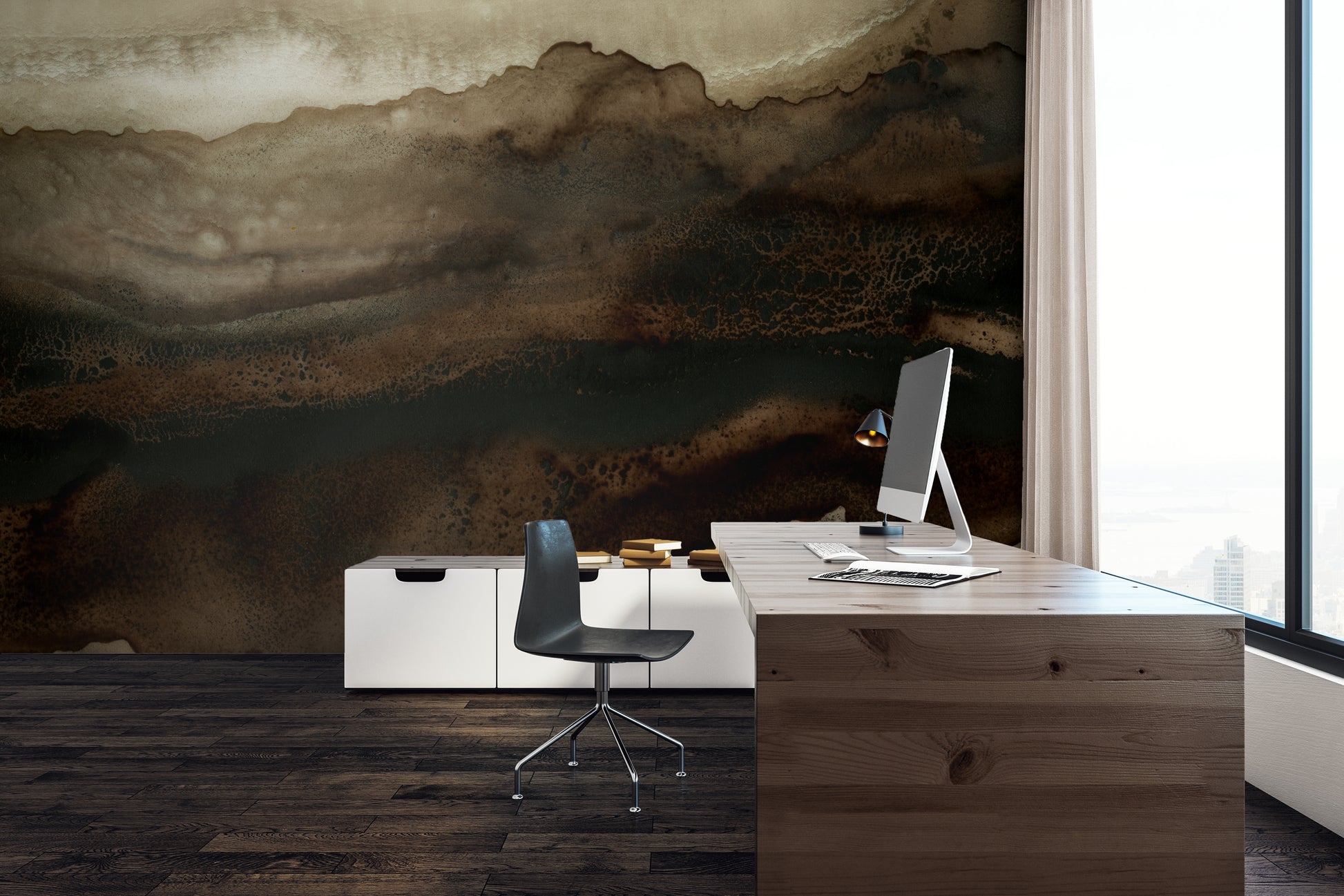Wood Brown Made to Measure Mural