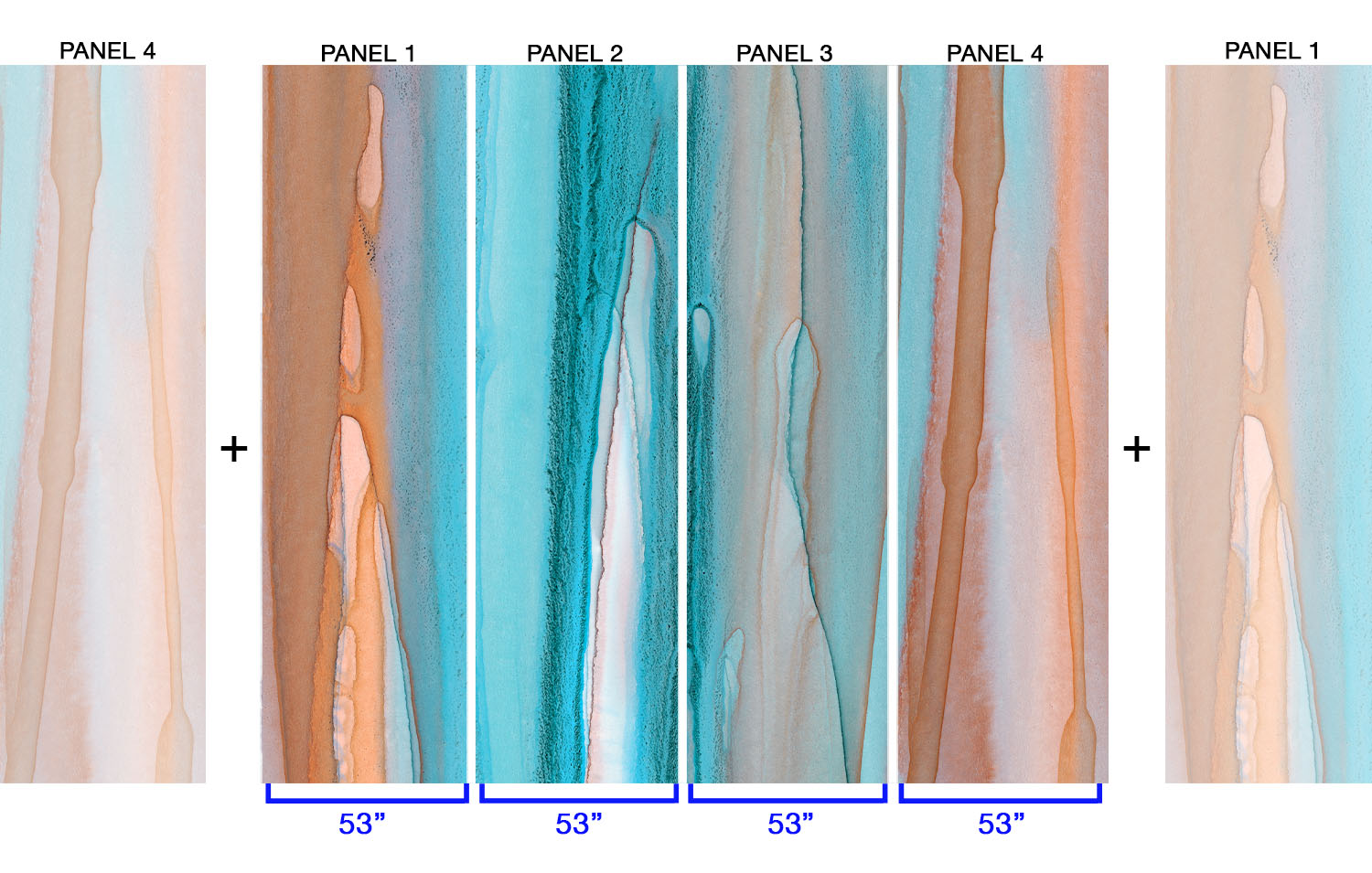 Image of Ocean Drips - Quick Ship Wallpaper Mural