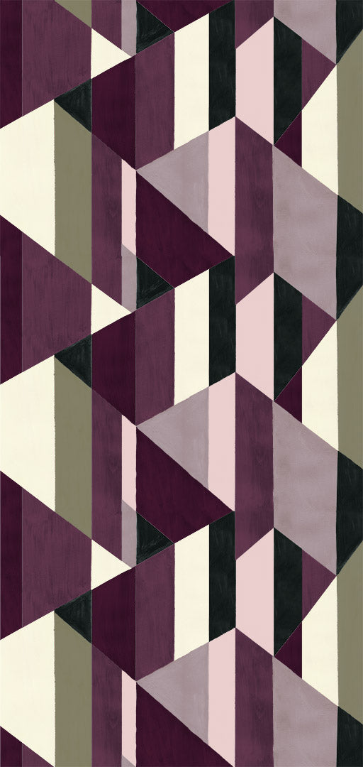 Image of Napoli in Aubergine - Quick Ship - Wallpaper