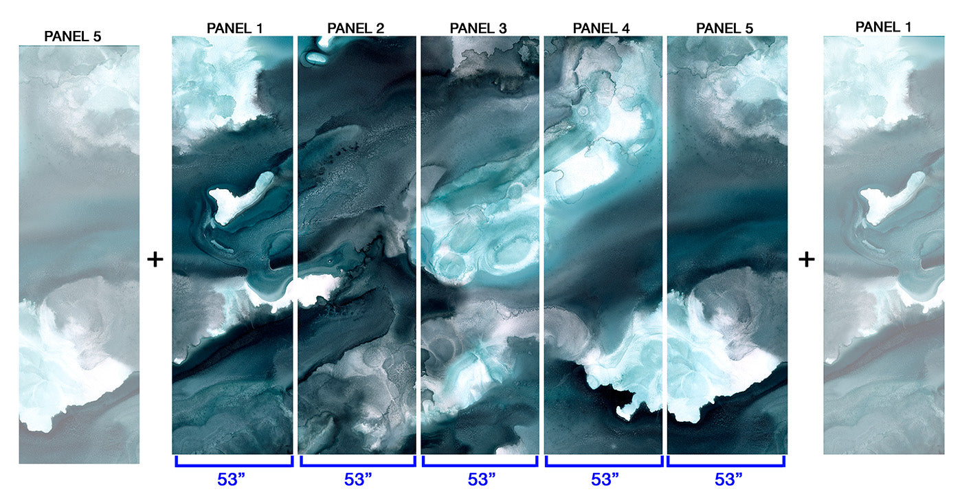 Image of Blue Topaz - Quick Ship Wallpaper Mural