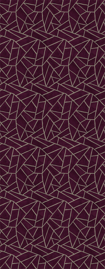 Image of Broken Glass in Aubergine - Quick Ship - Wallpaper