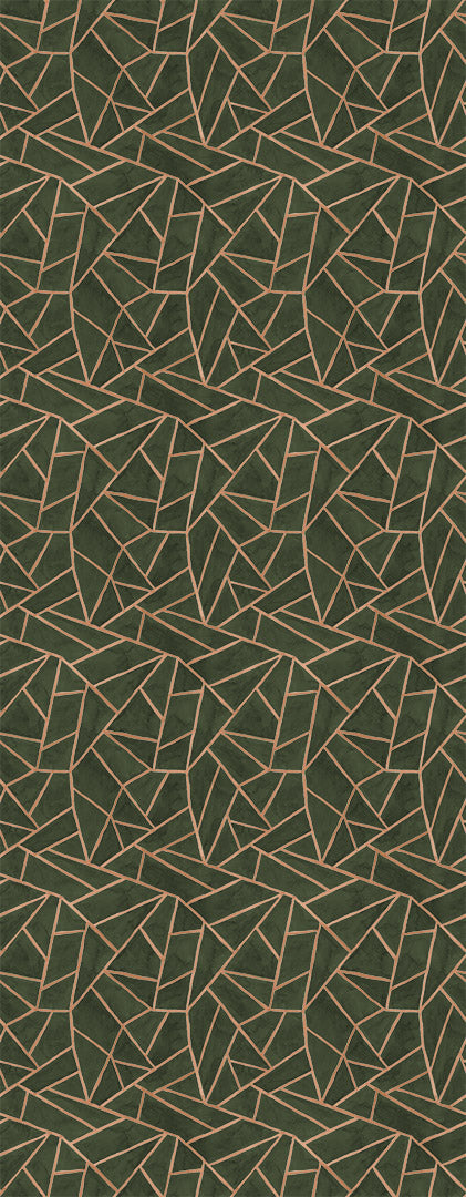 Broken Glass in Vert - Quick Ship - Wallpaper