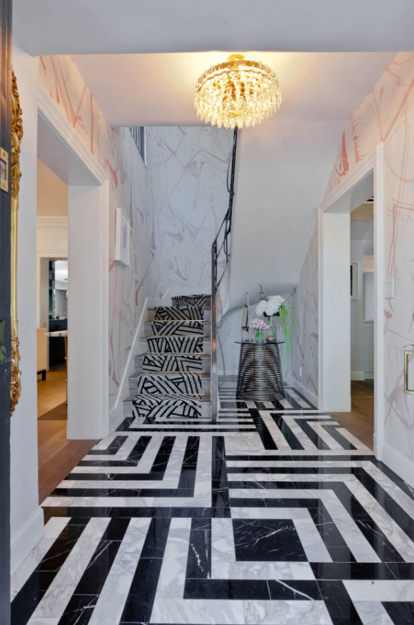 BRUSHSTROKES IN BLUSH - Quick Ship - Wallpaper