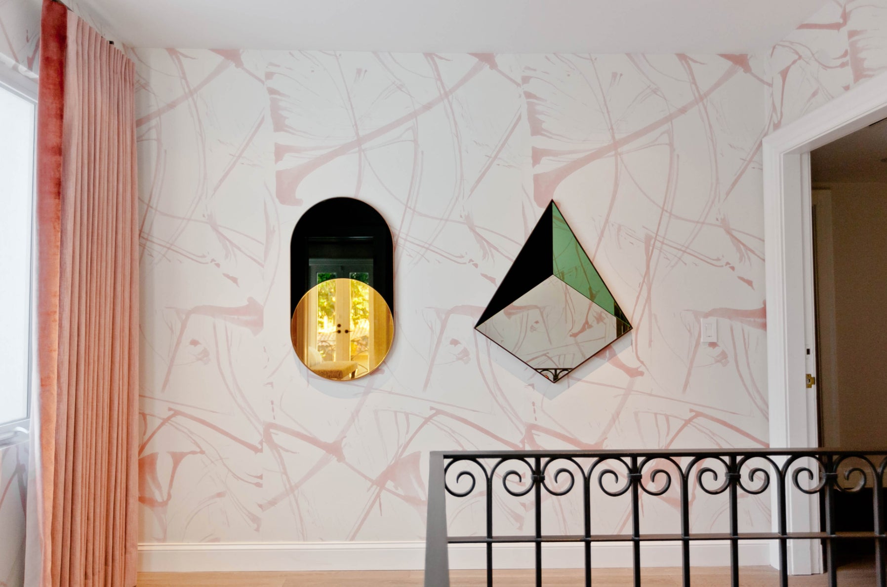 BRUSHSTROKES IN BLUSH - Quick Ship - Wallpaper