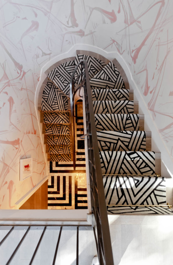 Image of BRUSHSTROKES IN BLUSH - Quick Ship - Wallpaper