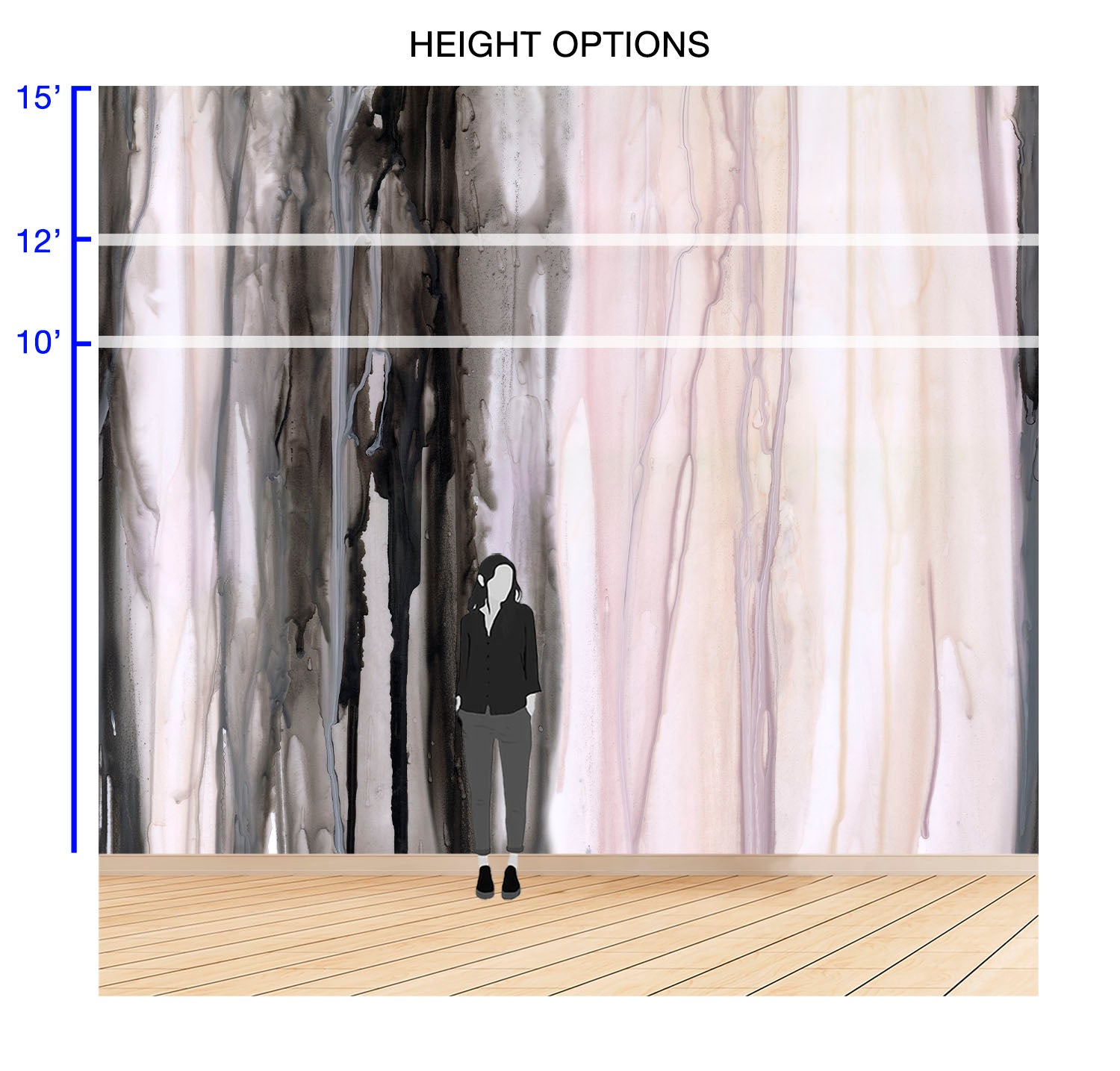 Image of Carbon Drips - Quick Ship Wallpaper Mural