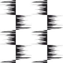 Load image into Gallery viewer, STONE TEXTILE FRINGE CHECK IN BLACK ON WHITE