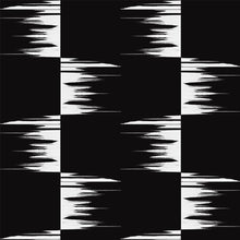 Load image into Gallery viewer, STONE TEXTILE FRINGE CHECK IN WHITE ON BLACK