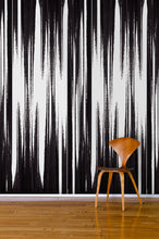 Load image into Gallery viewer, STONE TEXTILE FRINGE PRINT IN BLACK