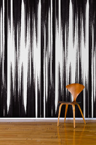 STONE TEXTILE FRINGE PRINT IN BLACK