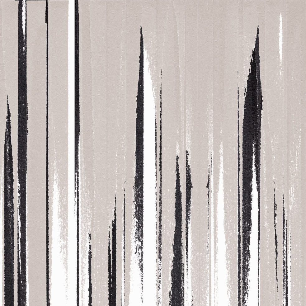STONE TEXTILE FRINGE PRINT IN NATURAL + BLACK