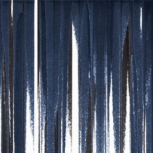 STONE TEXTILE FRINGE PRINT IN NAVY + BLACK