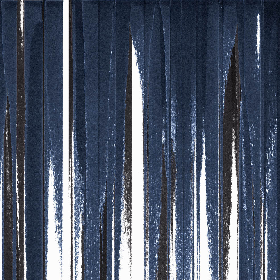 STONE TEXTILE FRINGE PRINT IN NAVY + BLACK