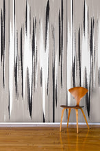 Load image into Gallery viewer, STONE TEXTILE FRINGE PRINT IN NATURAL + BLACK
