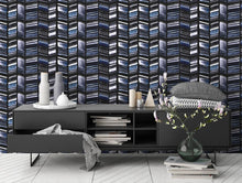Load image into Gallery viewer, STONE TEXTILE HERRINGBONE IN NAVY + BLACK
