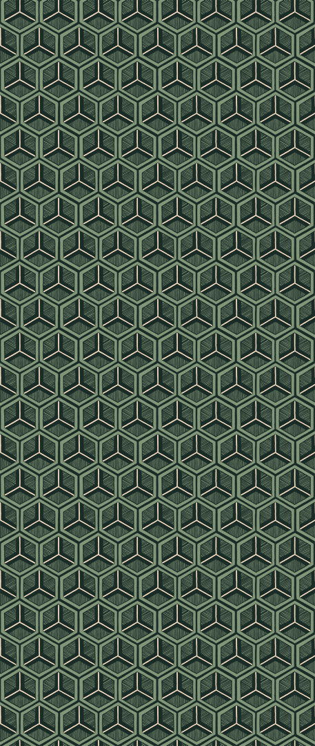 Image of Honeycomb in Céladon - Quick Ship - Wallpaper