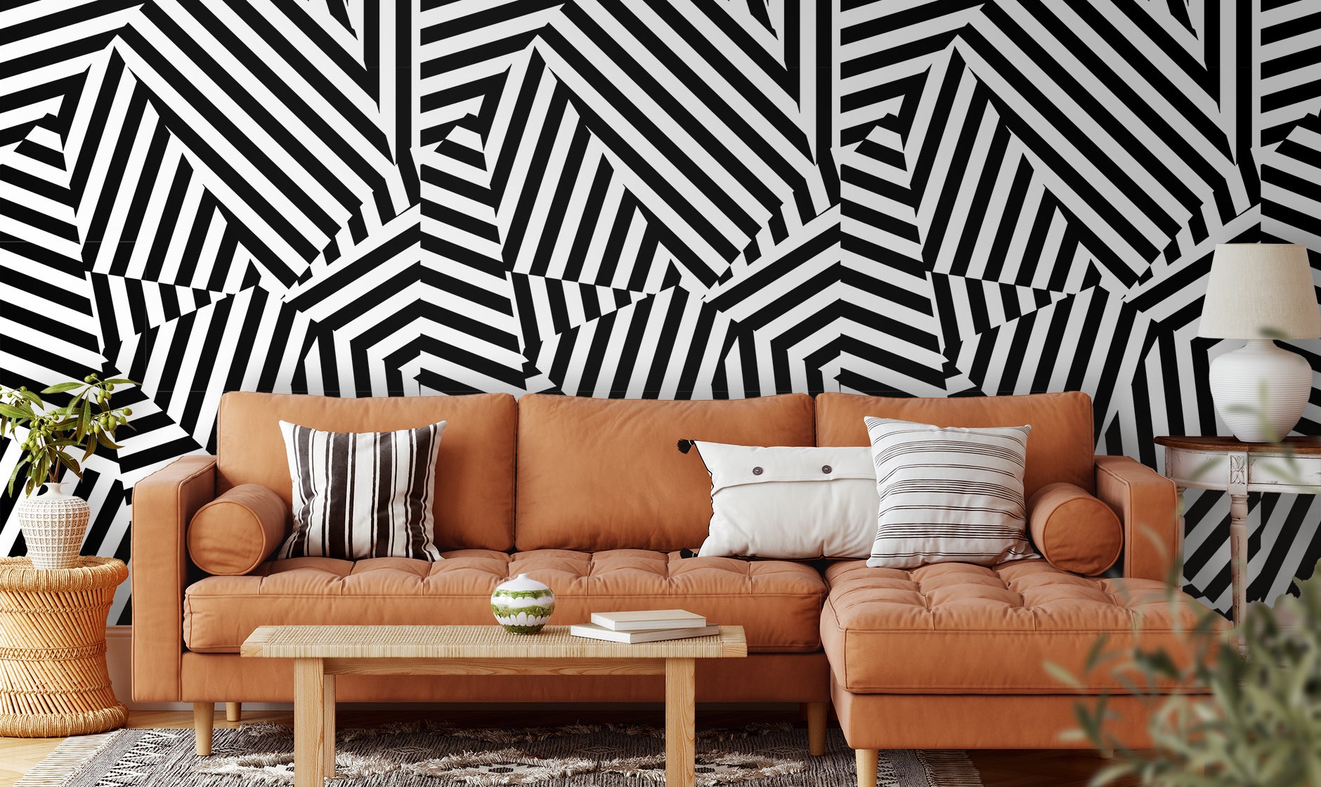 Maison21 Memphis in Black & White - Quick Ship Wallpaper
