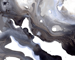 Midnight Swirl "C" Giclee Fine Art Print