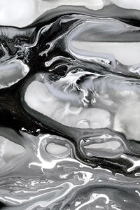 OBSIDIAN "B" WATERCOLOR GICLÉE PRINT ON CANVAS