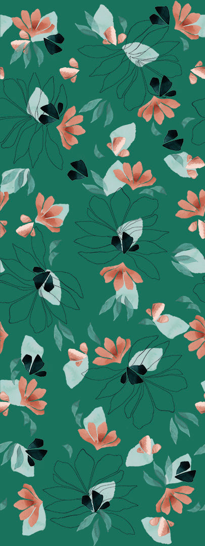 Image of Orange Blossom in Canard - Quick Ship - Wallpaper