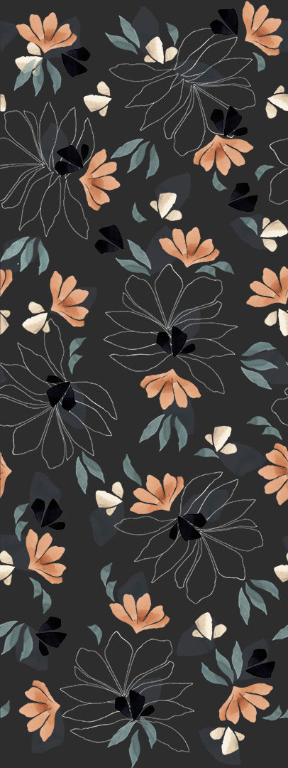 Orange Blossom in Cendre - Quick Ship - Wallpaper