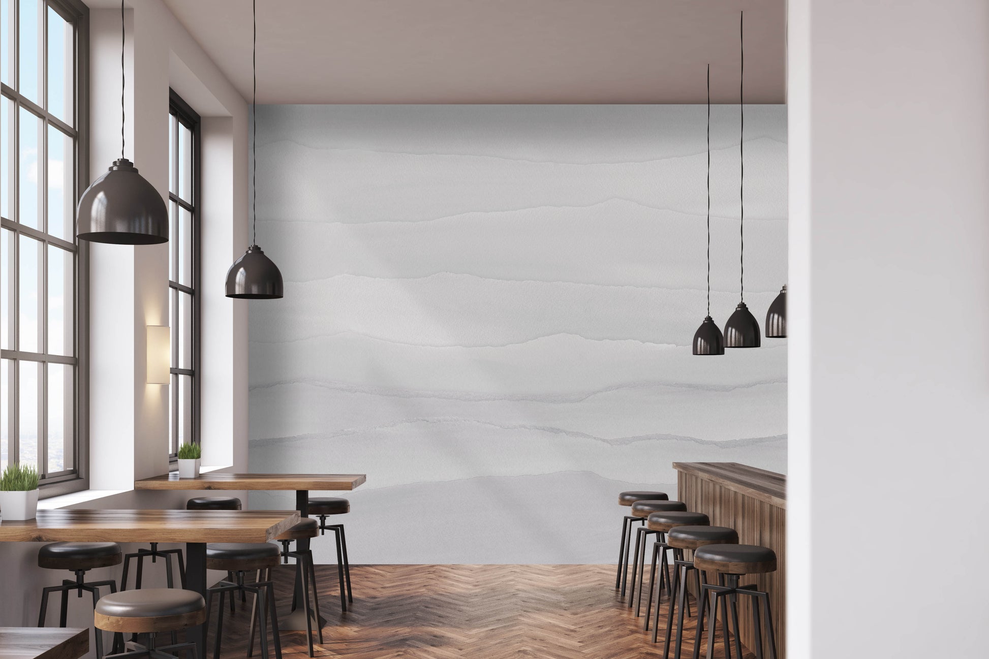 Ripple in Greige - Quick Ship Mural