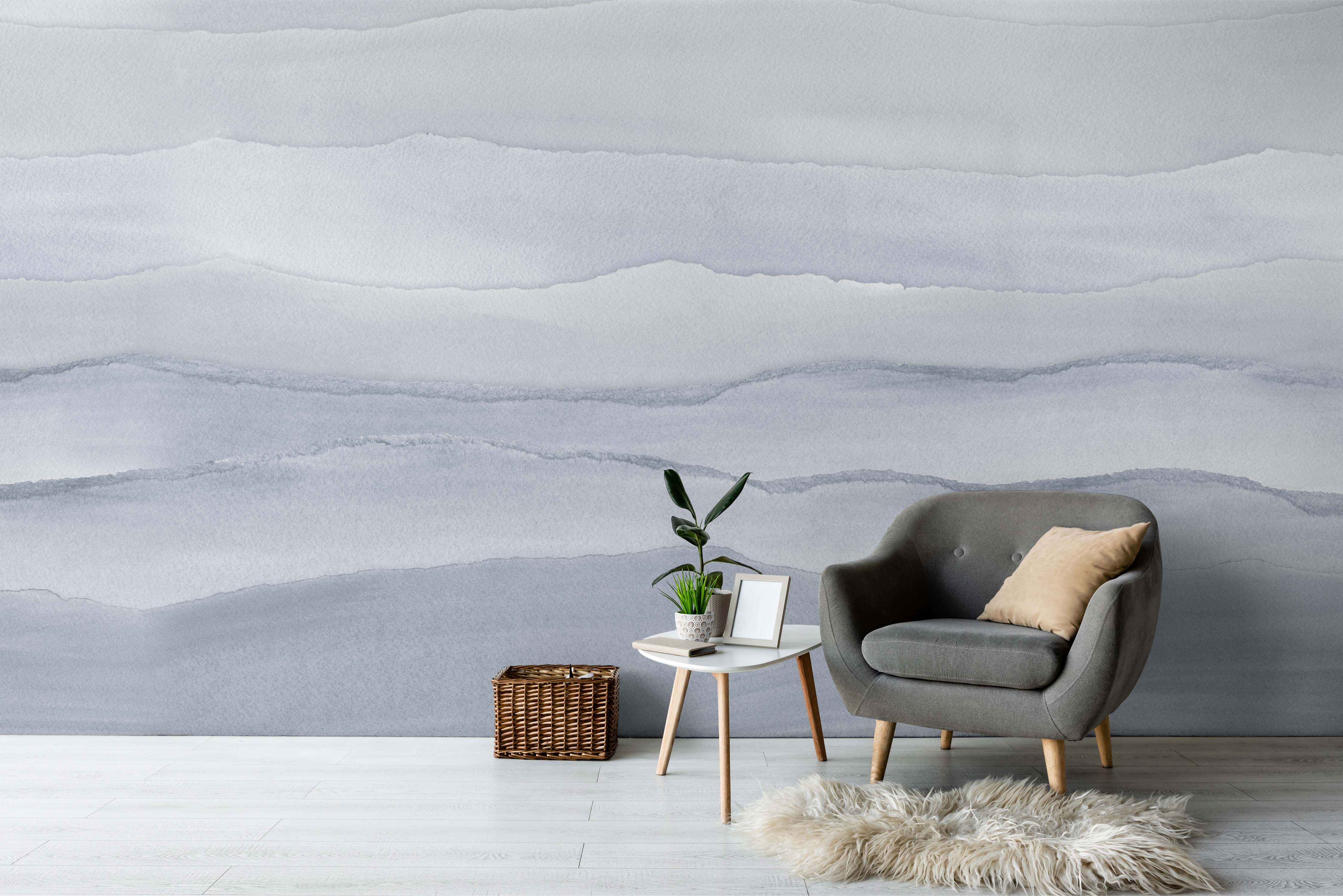 Ripple in Slate - Wallpaper Mural - Quick Ship – Black Crow Studios