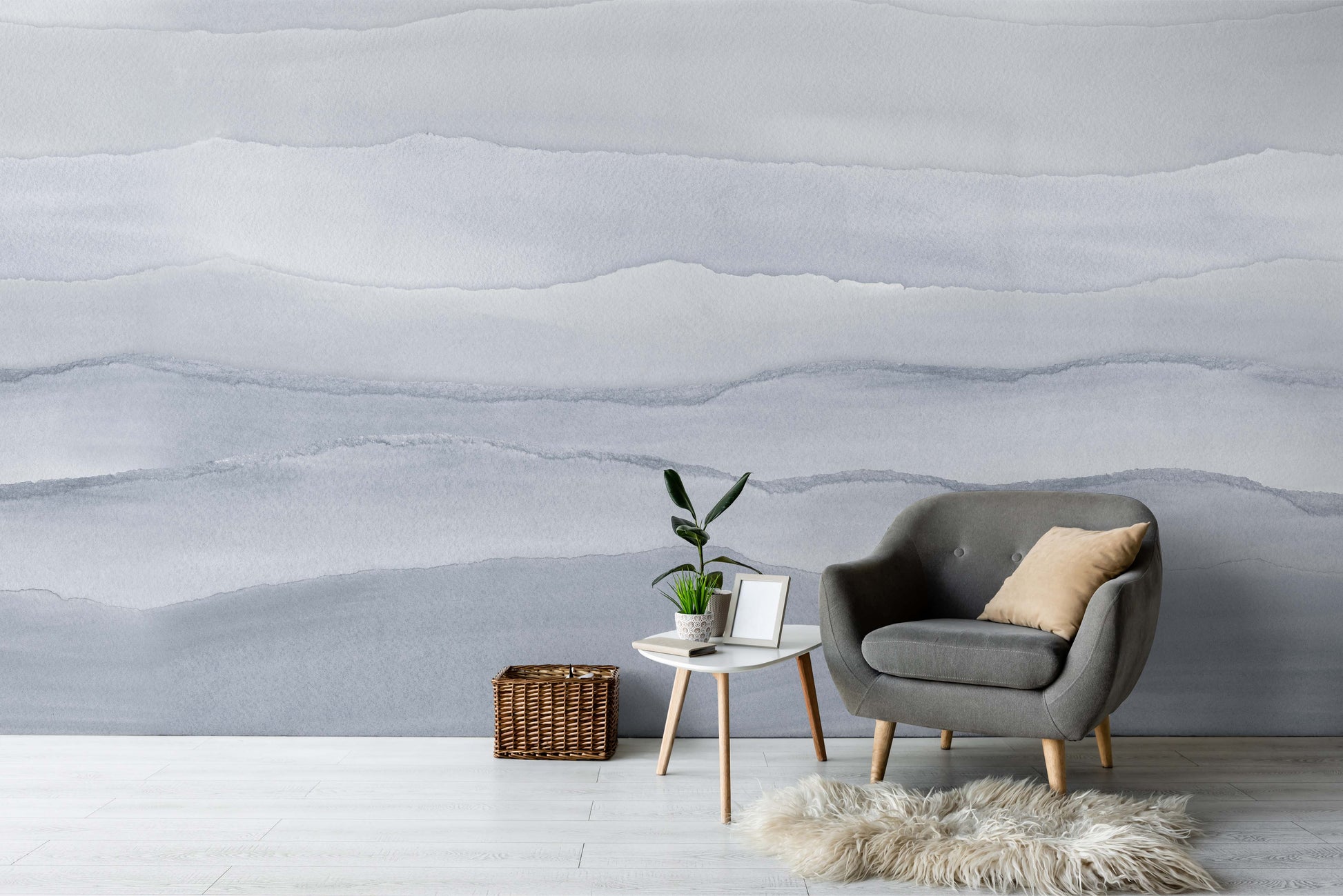 Ripple in Slate - Quick Ship Mural