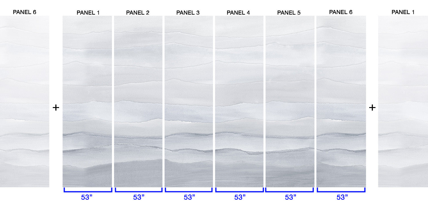 Ripple in Slate - Wallpaper Mural - Quick Ship – Black Crow Studios