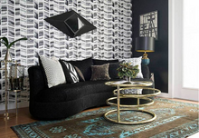 Load image into Gallery viewer, STONE TEXTILE HERRINGBONE IN BLACK