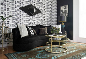 STONE TEXTILE HERRINGBONE IN BLACK