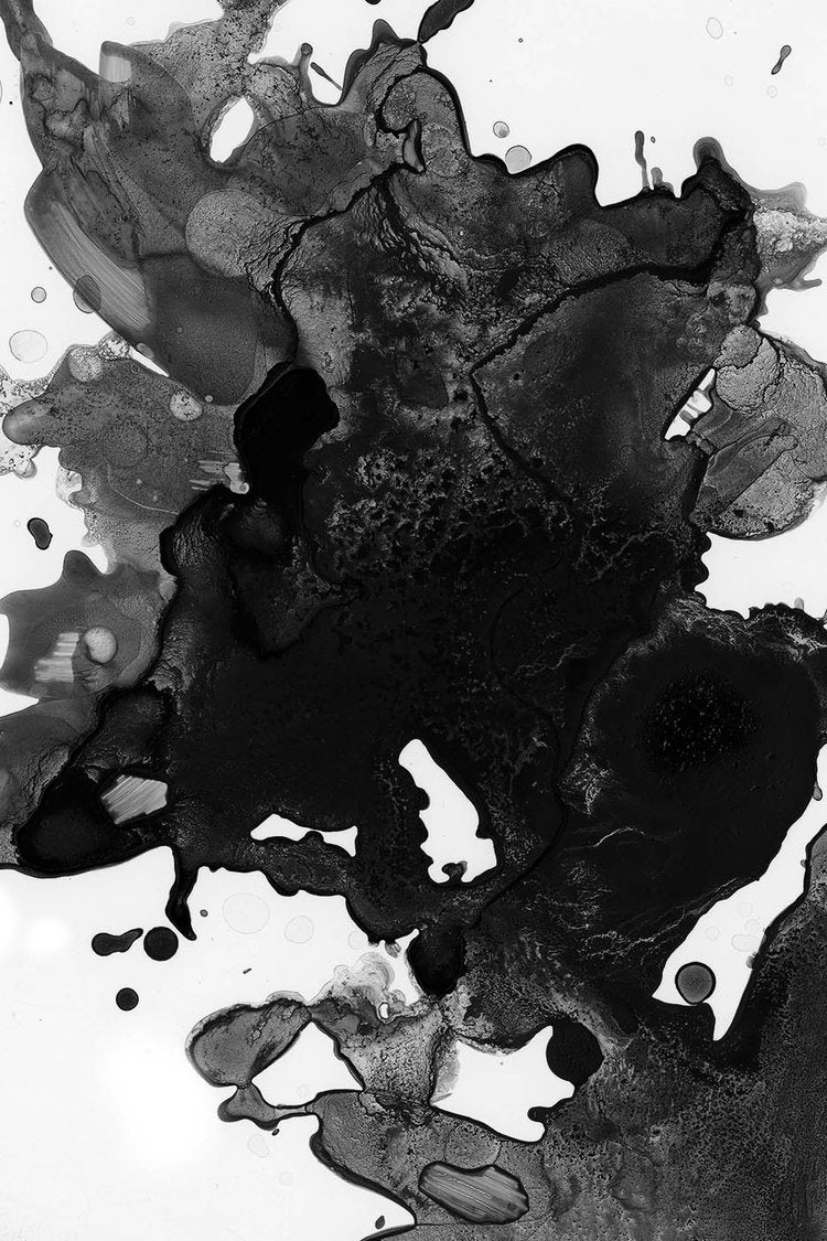 SPLATTER WATERCOLOR IN BLACK GICLÉE FINE ART PRINT