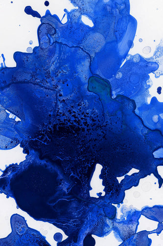 SPLATTER WATERCOLOR IN COBALT GICLÉE FINE ART PRINT