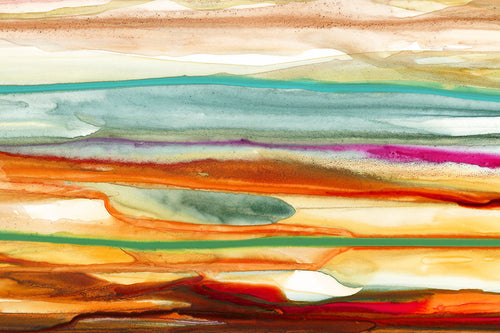 SUNSET STRIPES WATERCOLOR GICLÉE FINE ART PRINT